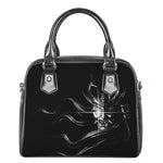 Evil Samurai Mask Print Shoulder Handbag