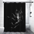 Evil Samurai Mask Print Shower Curtain