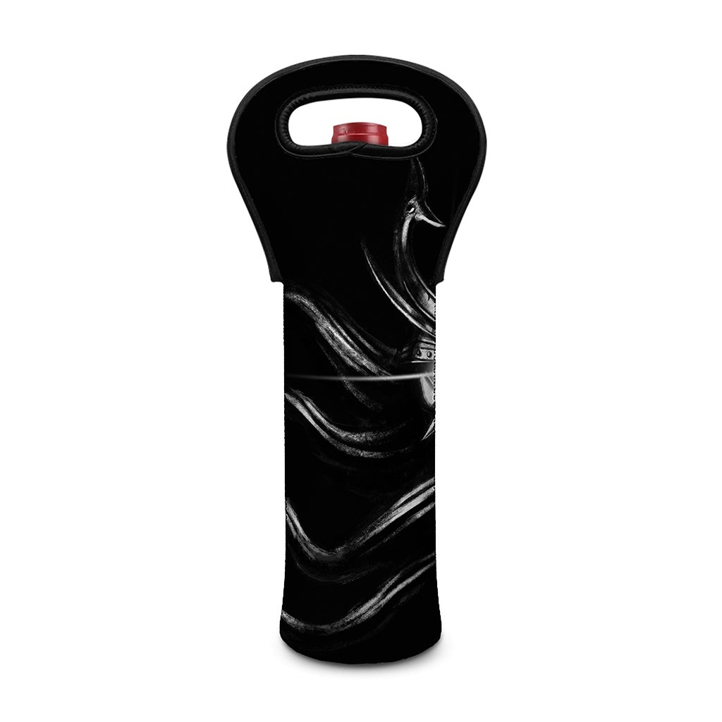 Evil Samurai Mask Print Single Neoprene Wine Tote
