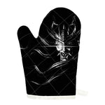 Evil Samurai Mask Print Single Oven Mitt