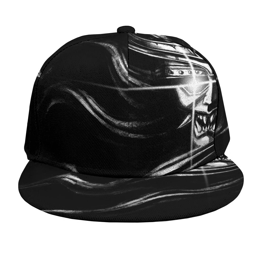 Evil Samurai Mask Print Snapback Cap