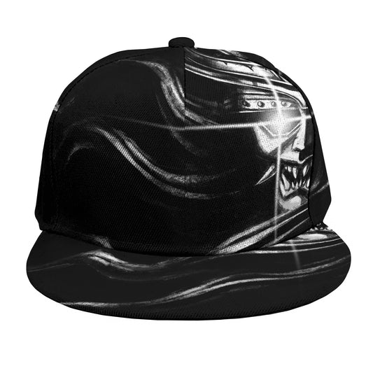 Evil Samurai Mask Print Snapback Cap