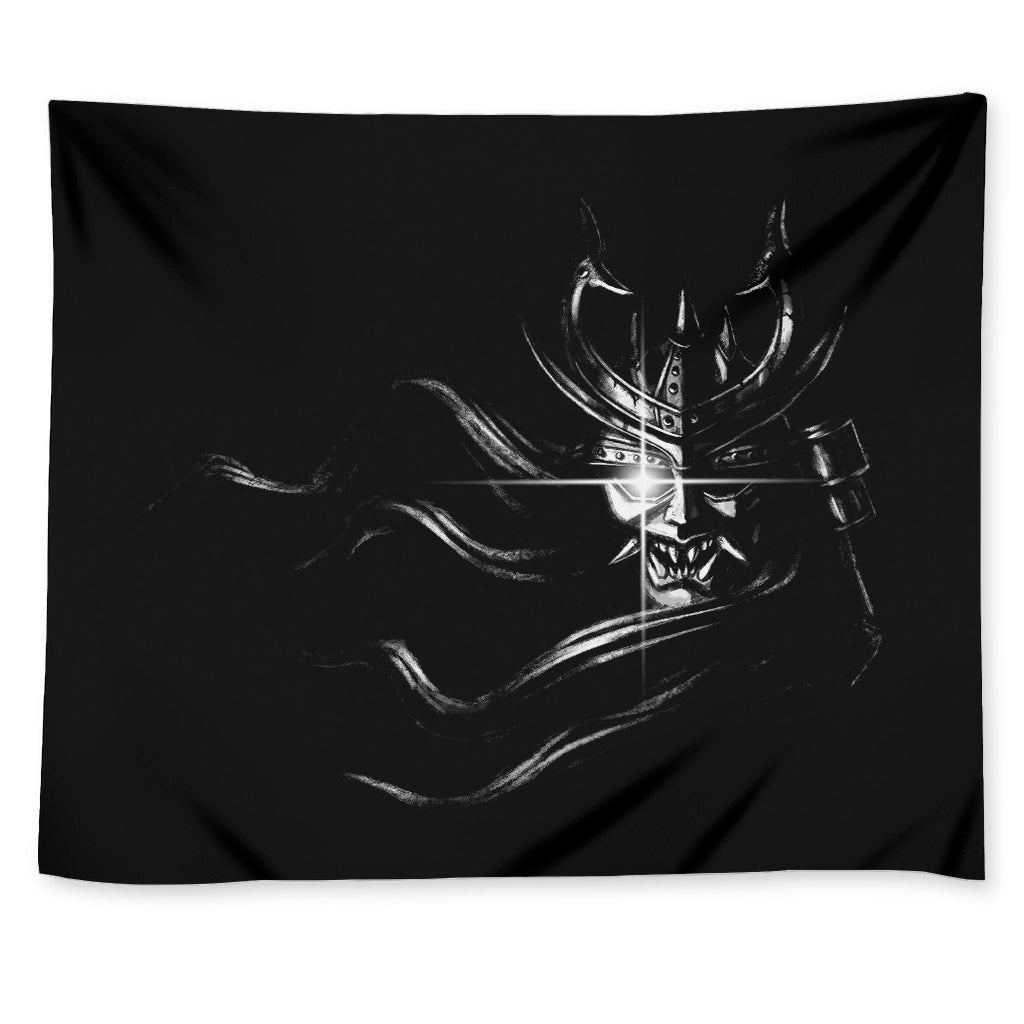 Evil Samurai Mask Print Tapestry