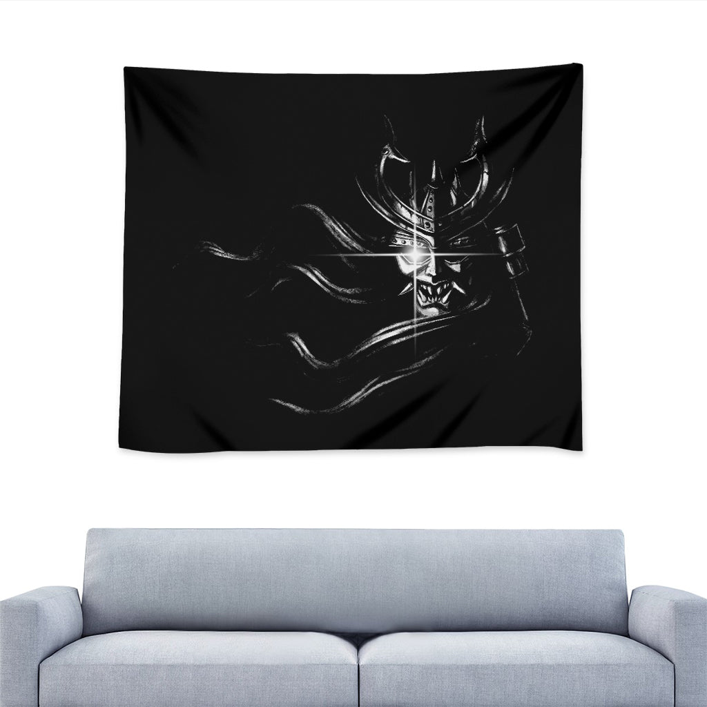 Evil Samurai Mask Print Tapestry
