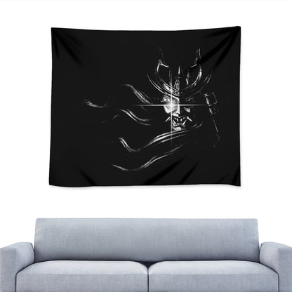 Evil Samurai Mask Print Tapestry