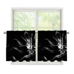 Evil Samurai Mask Print Tier Curtains