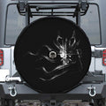 Evil Samurai Mask Print Tire Cover With Camera Hole