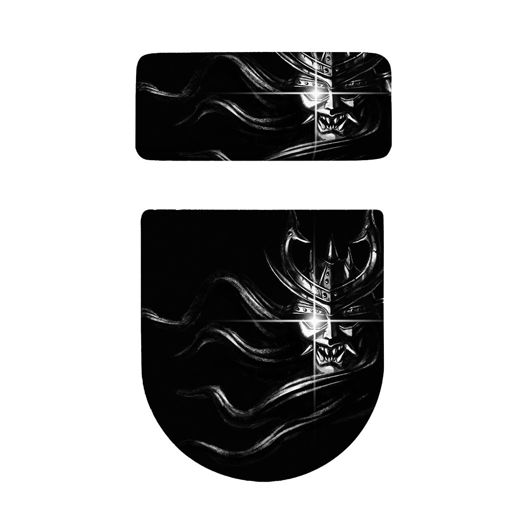Evil Samurai Mask Print Toilet Lid And Tank Cover Set