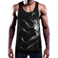 Evil Samurai Mask Print Men's Workout Tank Top