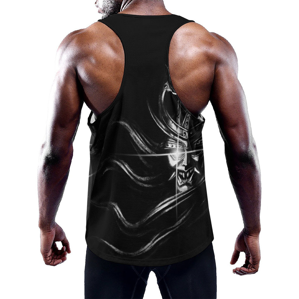 Evil Samurai Mask Print Training Tank Top