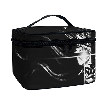 Evil Samurai Mask Print Travel Makeup Bag