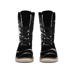 Evil Samurai Mask Print Winter Boots