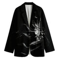 Evil Samurai Mask Print Women's Blazer