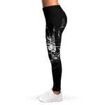 Evil Samurai Mask Print Women's Leggings