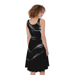 Evil Samurai Mask Print Women's Sleeveless Dress