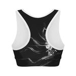 Evil Samurai Mask Print Women's Sports Bra