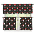 Evil Scary Clown Pattern Print 3 Piece Kitchen Curtains