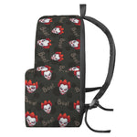 Evil Scary Clown Pattern Print Backpack