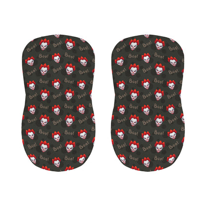 Evil Scary Clown Pattern Print Bar Stool Covers