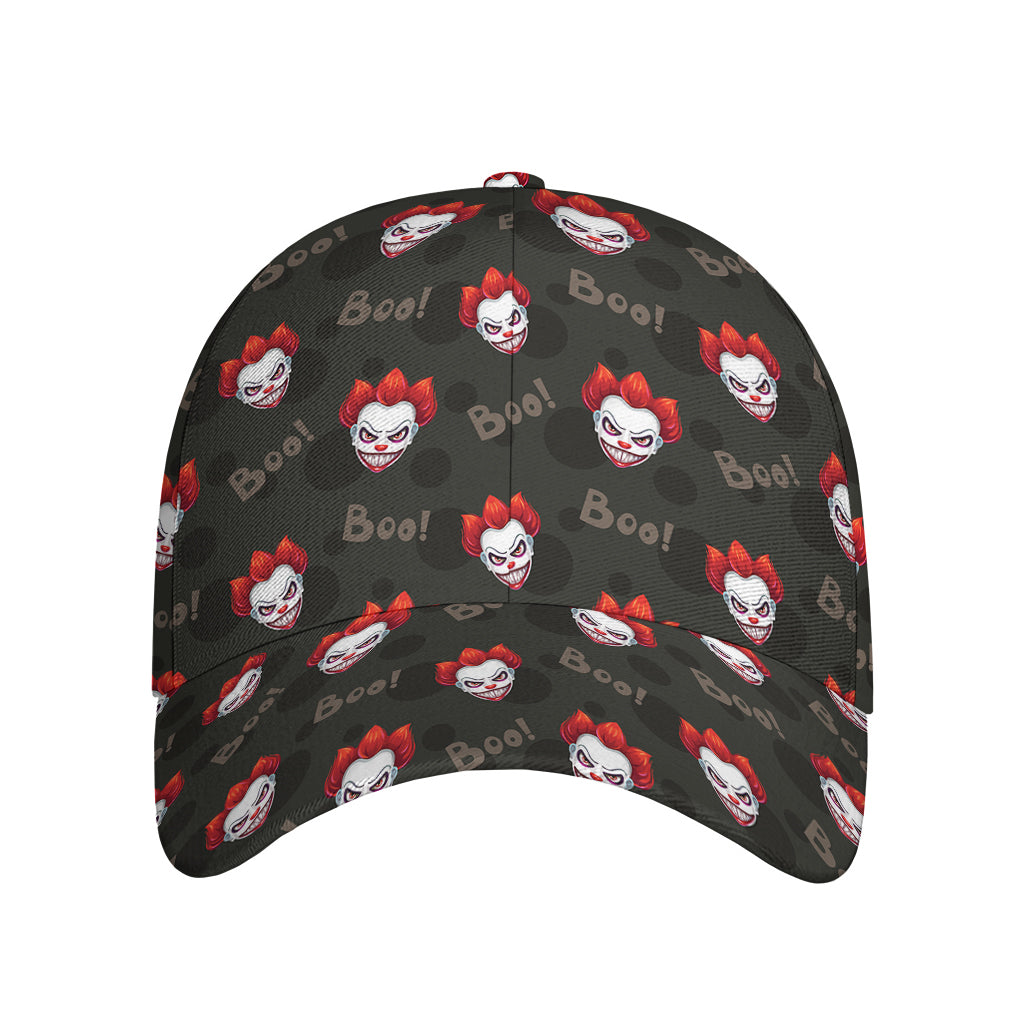 Evil Scary Clown Pattern Print Baseball Cap