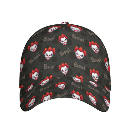 Evil Scary Clown Pattern Print Baseball Cap