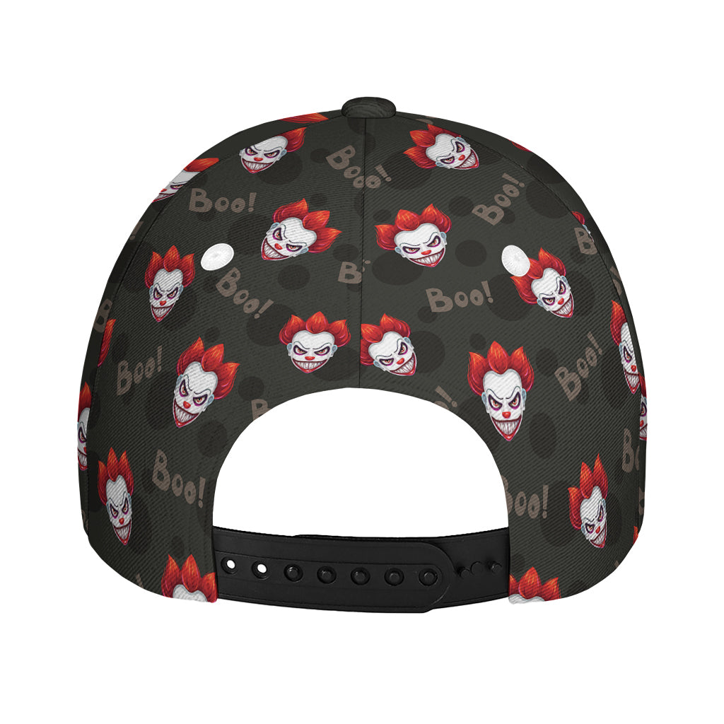 Evil Scary Clown Pattern Print Baseball Cap