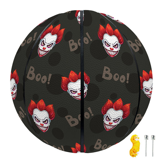 Evil Scary Clown Pattern Print Basketball