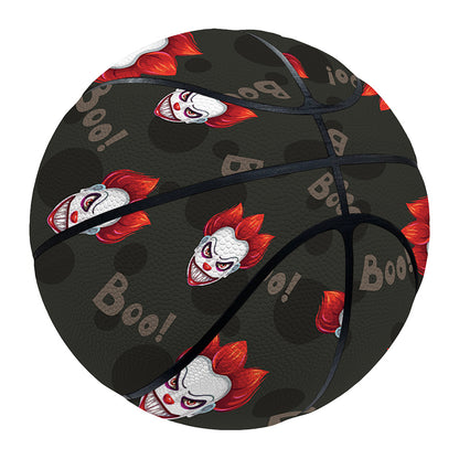 Evil Scary Clown Pattern Print Basketball