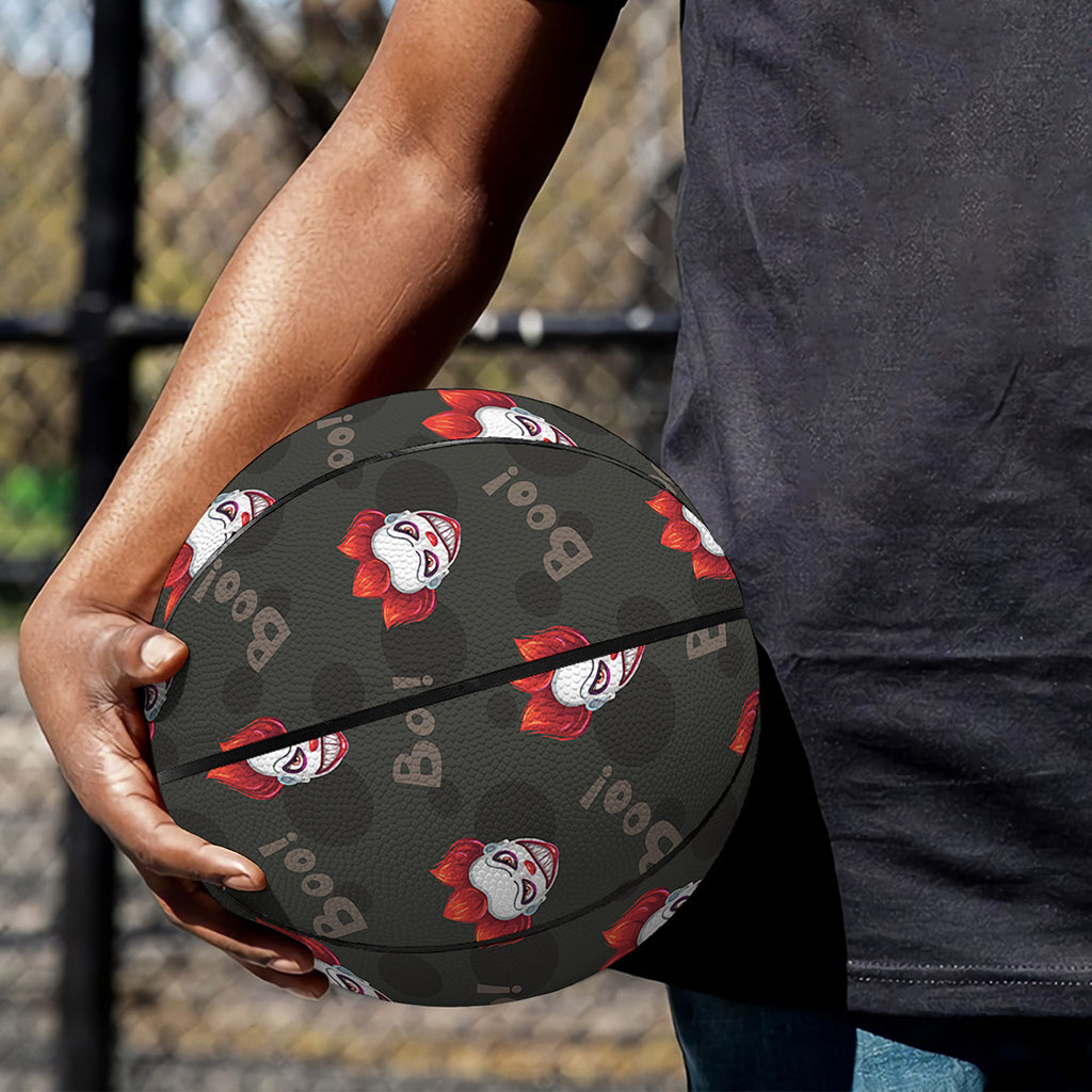 Evil Scary Clown Pattern Print Basketball
