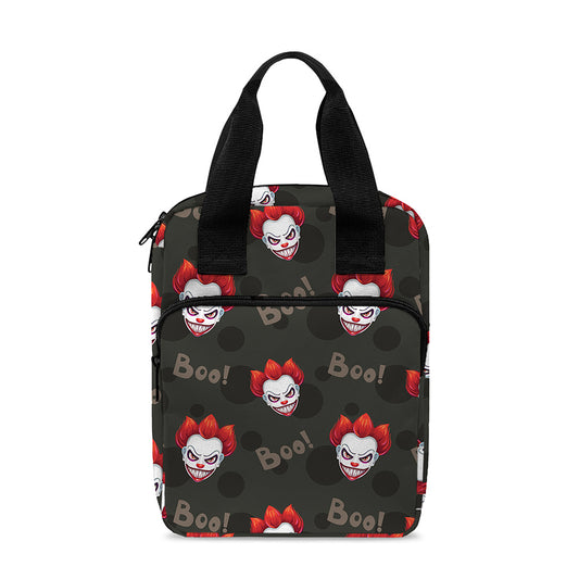 Evil Scary Clown Pattern Print Bible Tote Bag