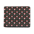 Evil Scary Clown Pattern Print Bifold Wallet