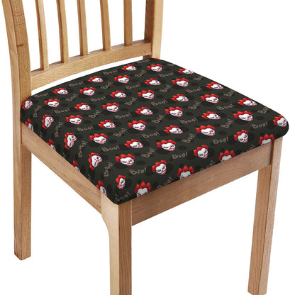 Evil Scary Clown Pattern Print Chair Cushion Cover