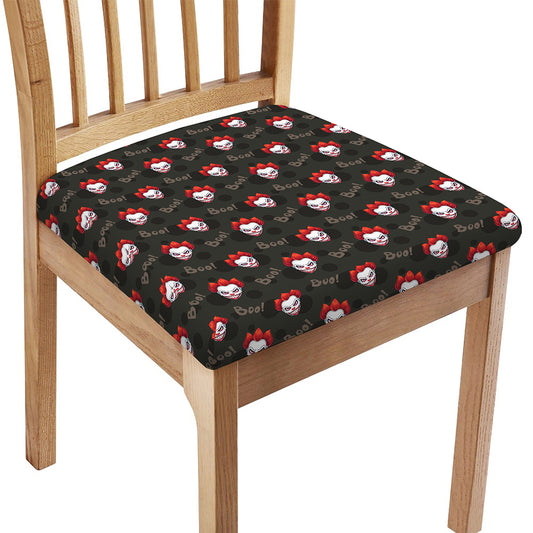 Evil Scary Clown Pattern Print Chair Cushion Cover
