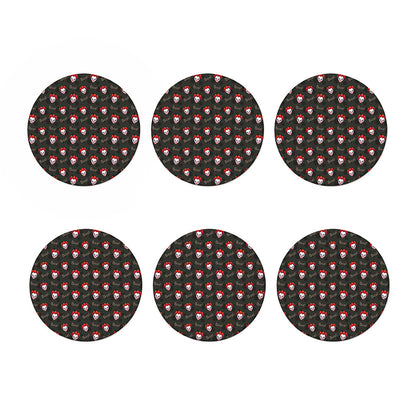 Evil Scary Clown Pattern Print Coaster Set