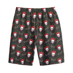 Evil Scary Clown Pattern Print Cotton Shorts