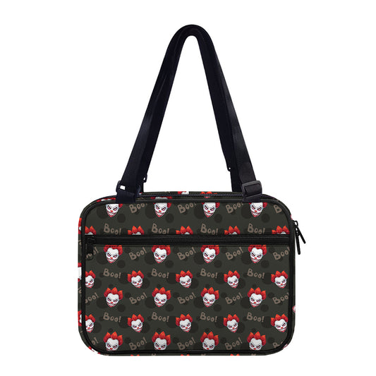 Evil Scary Clown Pattern Print Double Strap Bible Bag