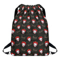Evil Scary Clown Pattern Print Drawstring Backpack