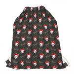 Evil Scary Clown Pattern Print Drawstring Bag