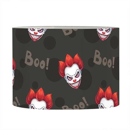 Evil Scary Clown Pattern Print Drum Lamp Shade
