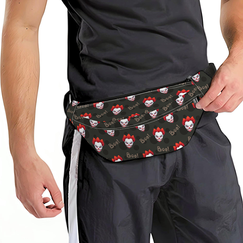 Evil Scary Clown Pattern Print Fanny Pack