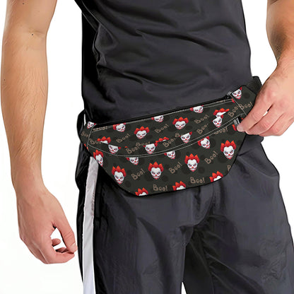 Evil Scary Clown Pattern Print Fanny Pack