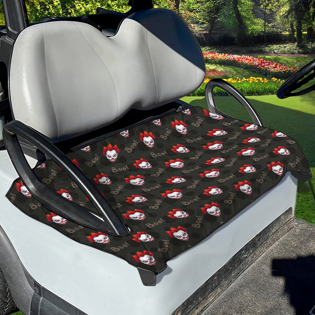 Evil Scary Clown Pattern Print Golf Cart Seat Cover