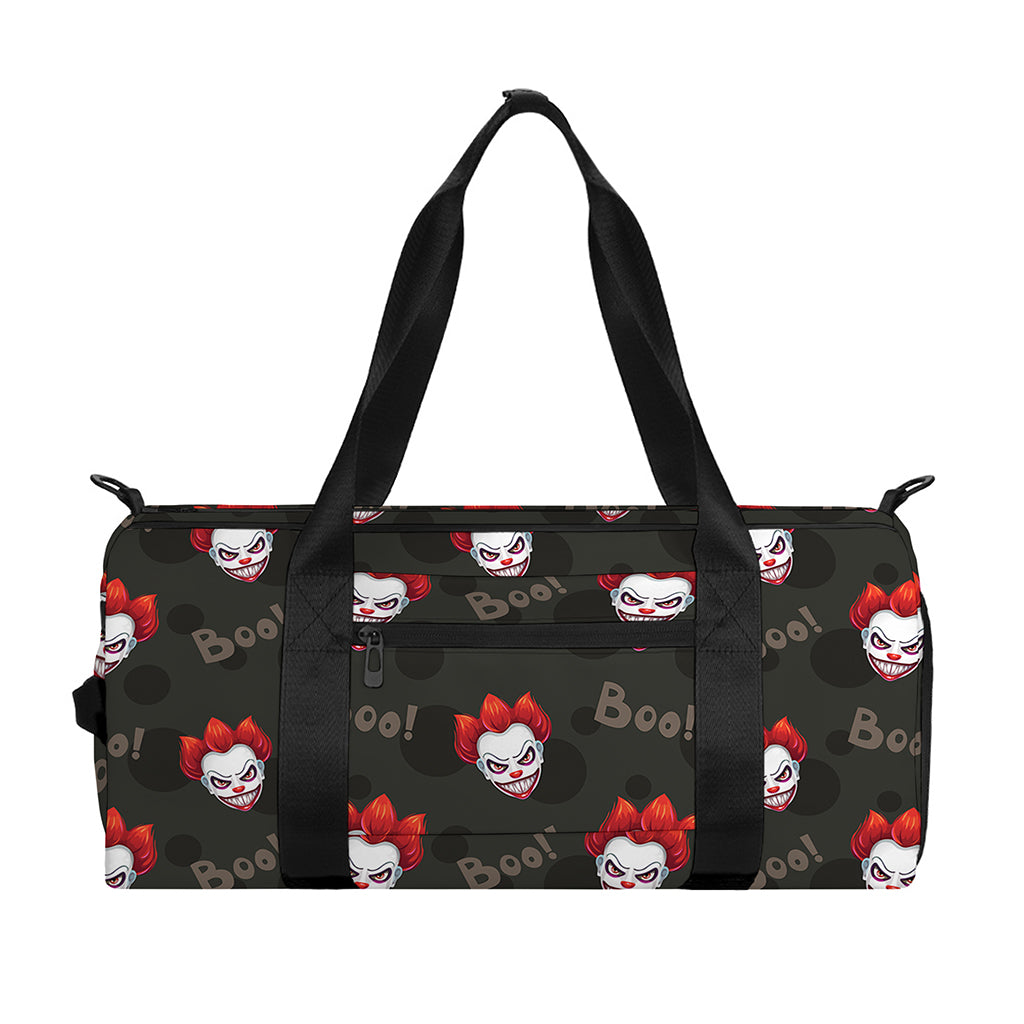 Evil Scary Clown Pattern Print Gym Bag