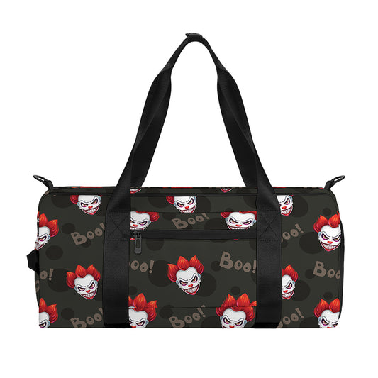 Evil Scary Clown Pattern Print Gym Bag