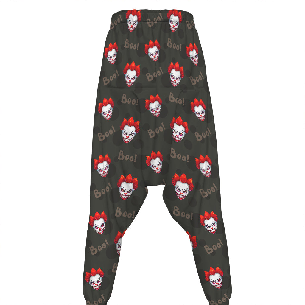 Evil Scary Clown Pattern Print Hammer Pants