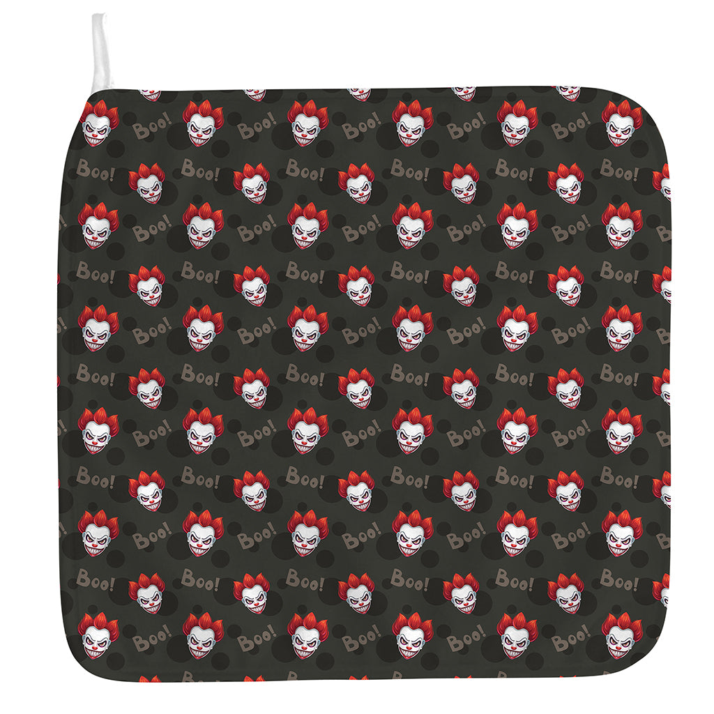 Evil Scary Clown Pattern Print Hand Towel