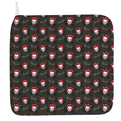 Evil Scary Clown Pattern Print Hand Towel