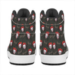 Evil Scary Clown Pattern Print High Top Leather Sneakers
