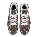 Evil Scary Clown Pattern Print High Top Leather Sneakers
