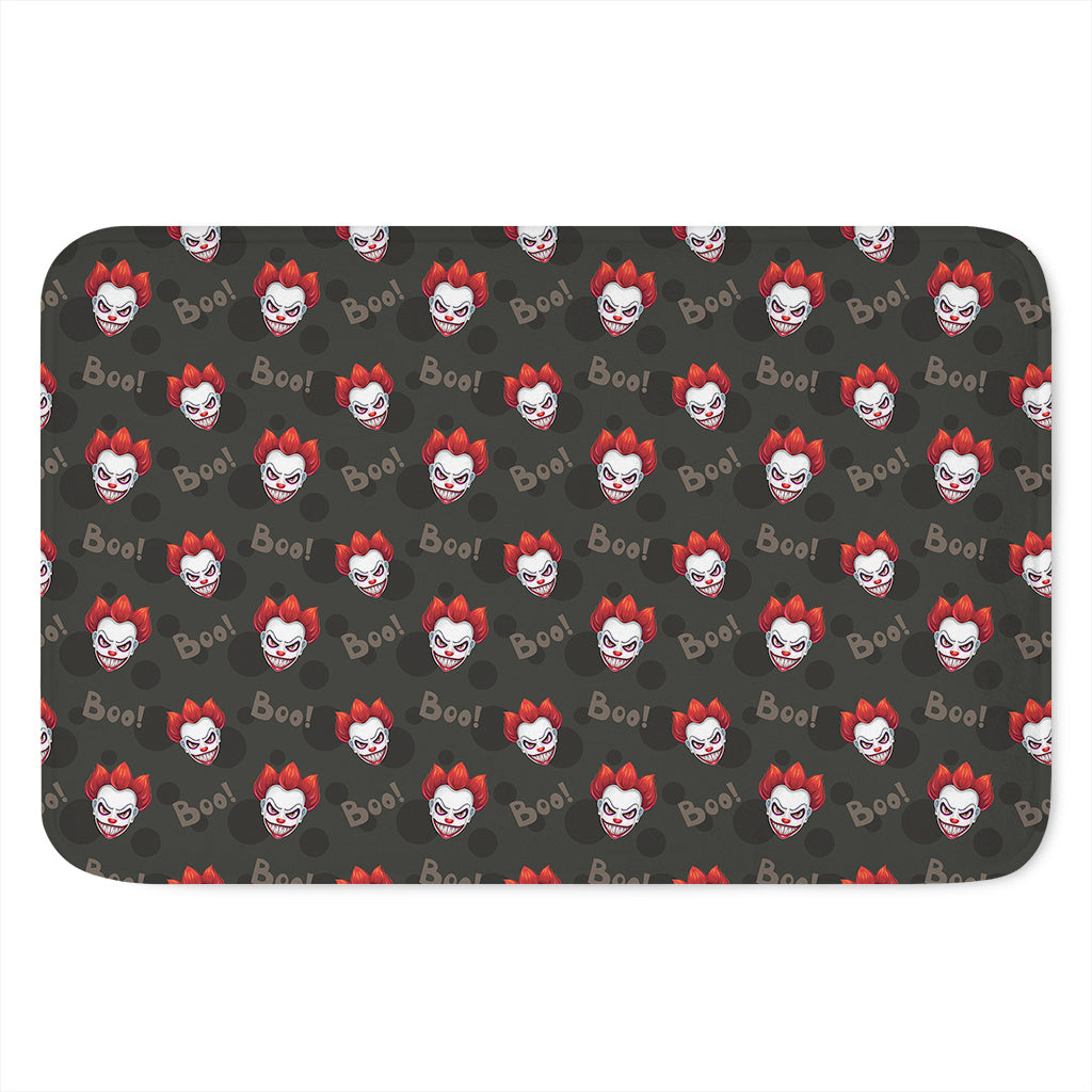 Evil Scary Clown Pattern Print Indoor Door Mat
